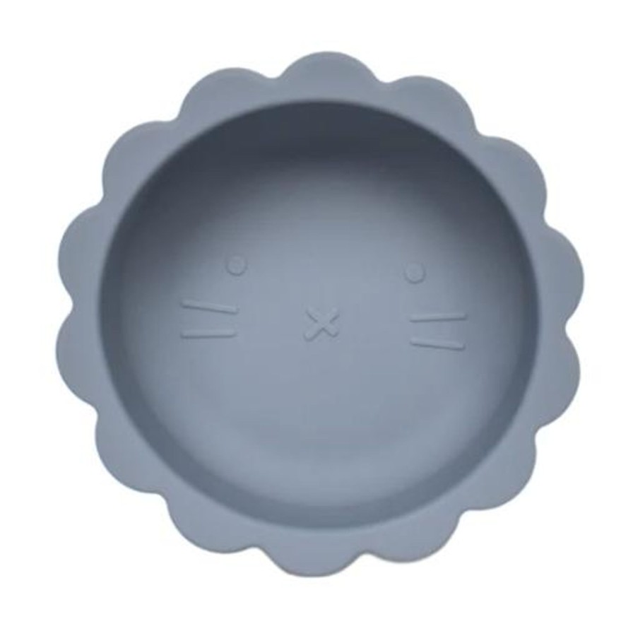 Books, Toys & Gifts Petite Eats New Zealand Gifts | Petite Eats Silicone Baby Lion Bowl - Pewter