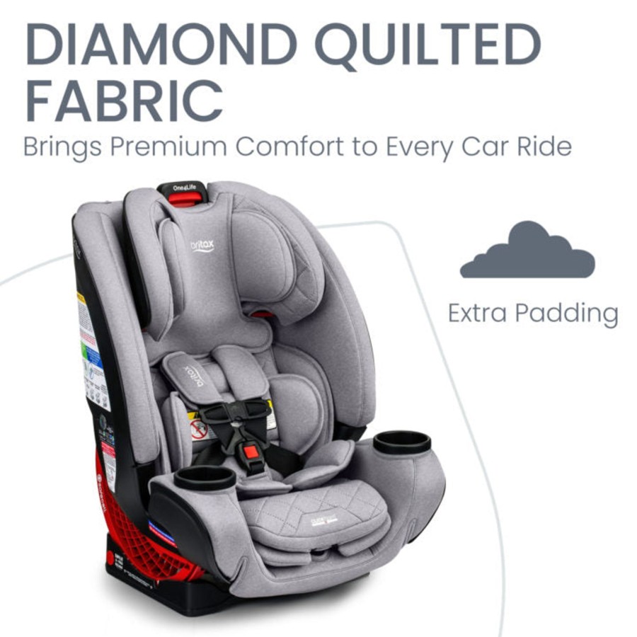 Going Places Britax Forward Facing Car Seats | Britax One4Life Clicktight Car Seat - Diamond Quilted Gray