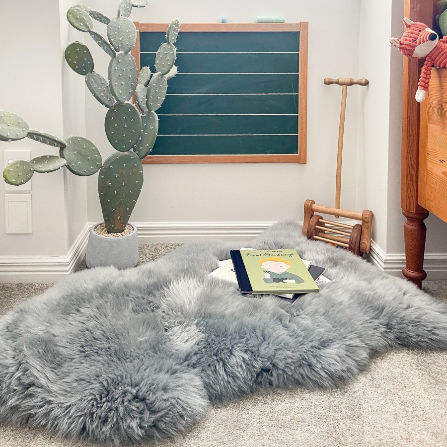 Babys Room Auskin Room Decor | Auskin Sheepskin Rug - Platinum