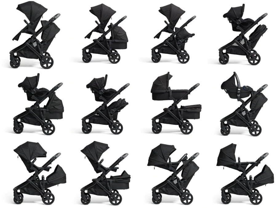 Going Places Edwards & Co Single Strollers | Edwards & Co Olive Double Stroller - Black Luxe