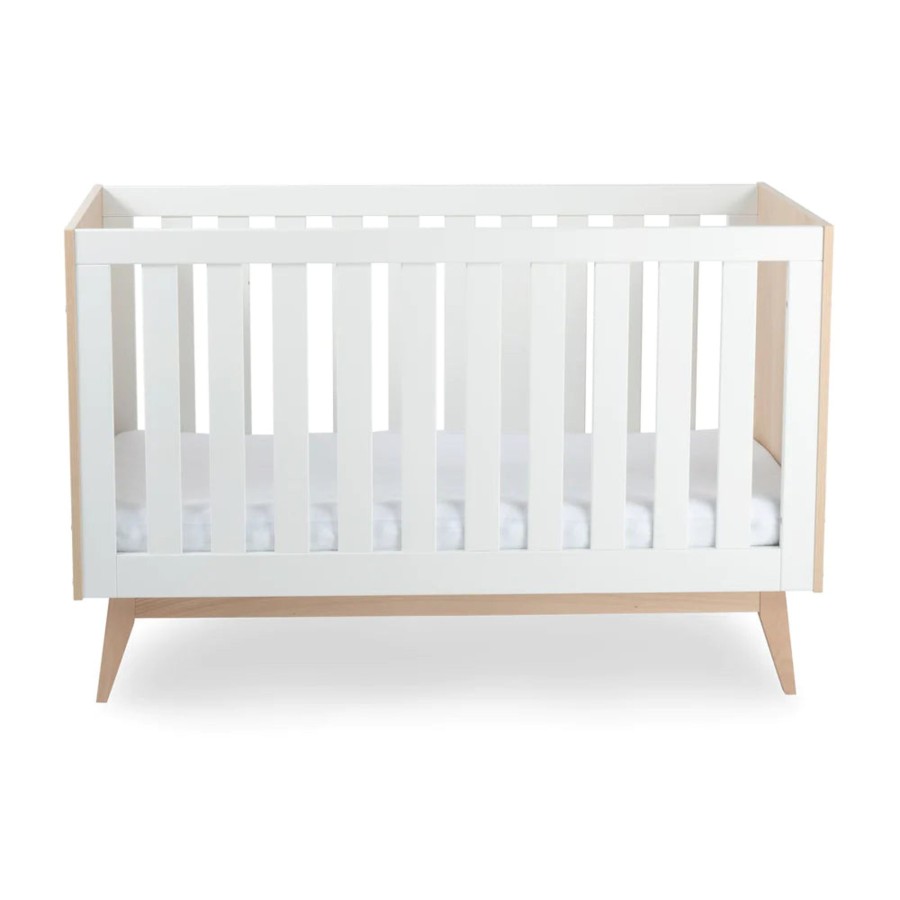 Babys Room Babyrest Furniture | Babyrest Tommi Cot (140Cm X 70Cm) - Oak/White