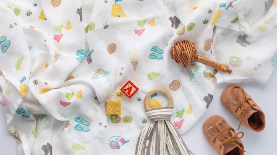 Babies From NZ with Love Wraps And Muslins | From Nz With Love- Muslin Wrap - Sunshine