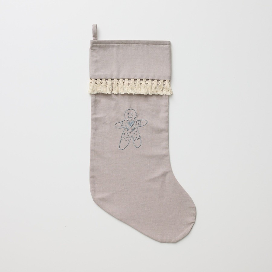 Books, Toys & Gifts Over the Dandelions Christmas Stockings | Over The Dandelions Christmas Stocking- Dove Grey