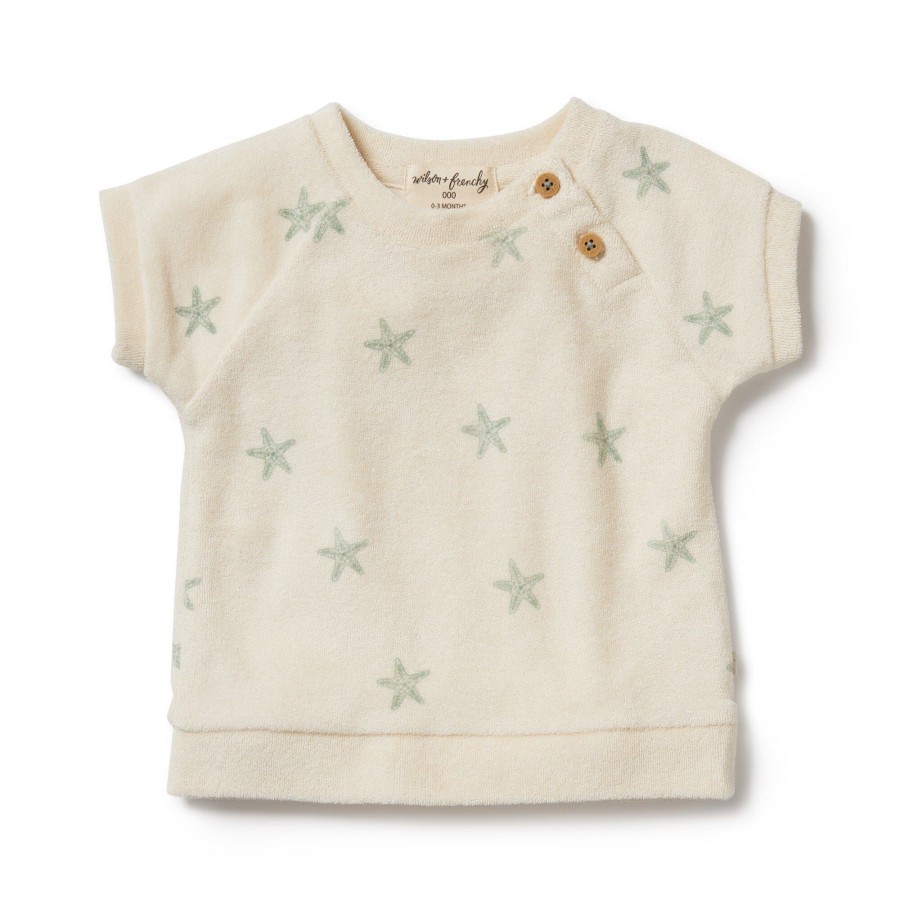 Books, Toys & Gifts Wilson & Frenchy Something To Wear | Wilson & Frenchy Organic Terry Short Sleeve Sweat - Tiny Starfish