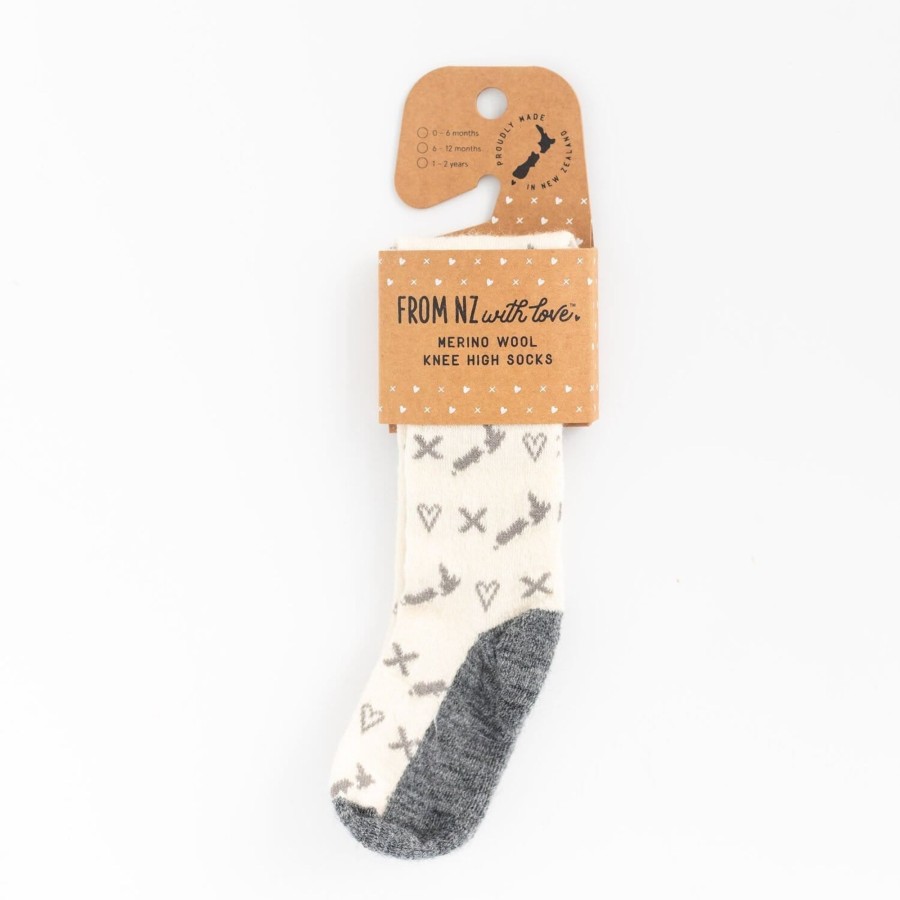 Babies From NZ with Love Socks | From Nz With Love- Black And White Socks