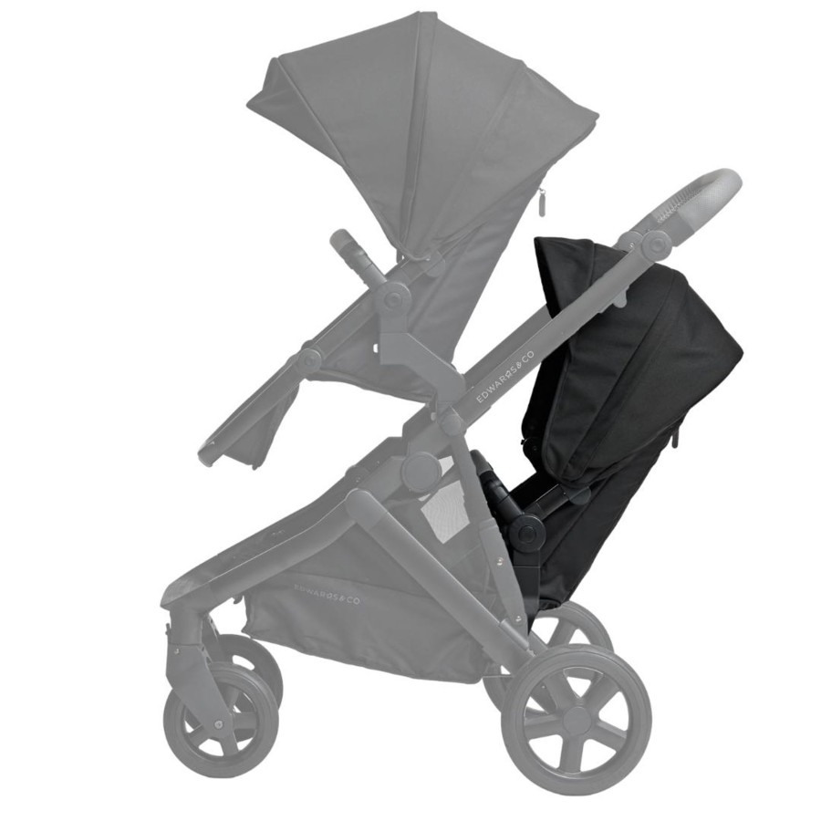 Going Places Edwards & Co Single Strollers | Edwards & Co Olive 2Nd Seat - Black Luxe