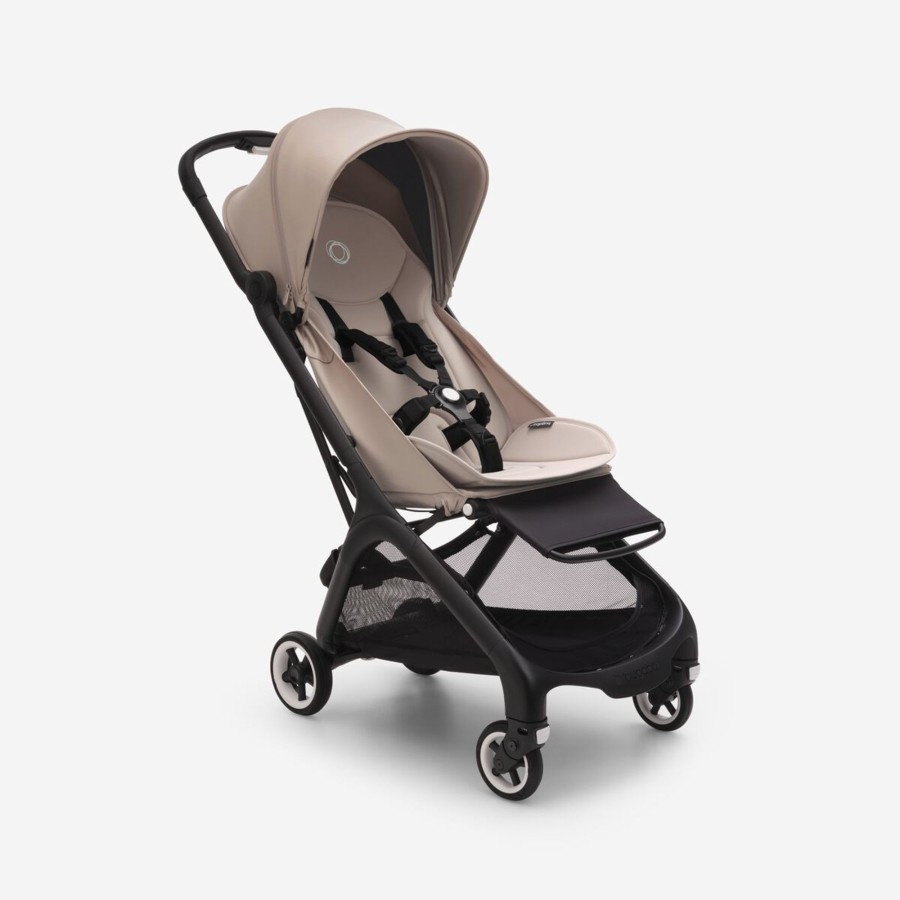 Going Places Bugaboo Single Strollers | Bugaboo Butterfly Complete Stroller - Black Base With Desert Taupe Fabric