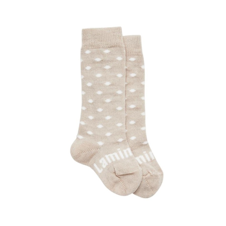 Babies Lamington Girls Clothes | Lamington Knee-High Merino Socks - Truffle