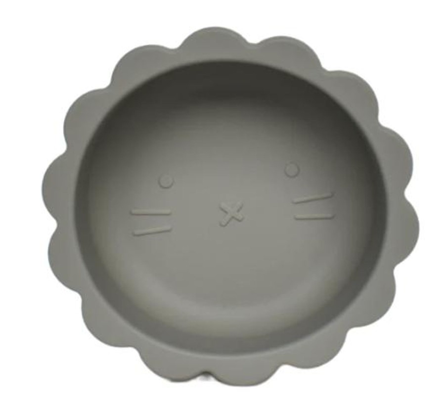 Babies Petite Eats Plates, Bowls, And Cutlery | Petite Eats Silicone Baby Lion Bowl - Sage