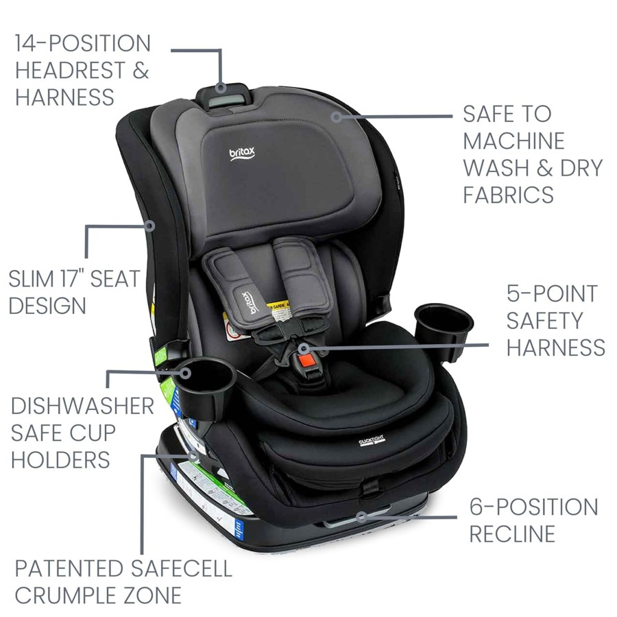 Going Places Britax Rear Facing Car Seats | Britax Poplar Clicktight Convertible Car Seat - Cobalt Onyx