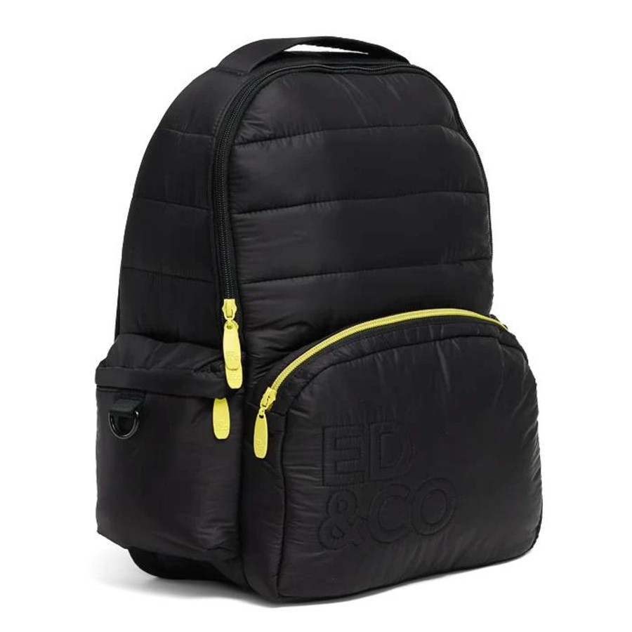 Babies Ed & Company Nappy Bags | Ed & Company Puffer Pack- Citron Zipper