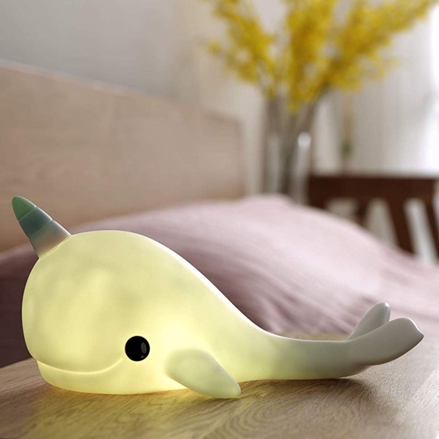 Babys Room Stellar Haus Room Decor | Stellar Haus Usb Charge Large Narwhal Night Light