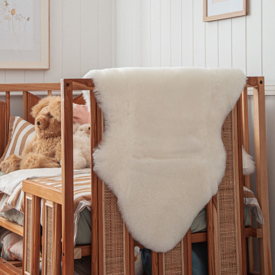 Babys Room Auskin Room Decor | Auskin Baby Shortwool Sheepskin Rug - Oatmeal