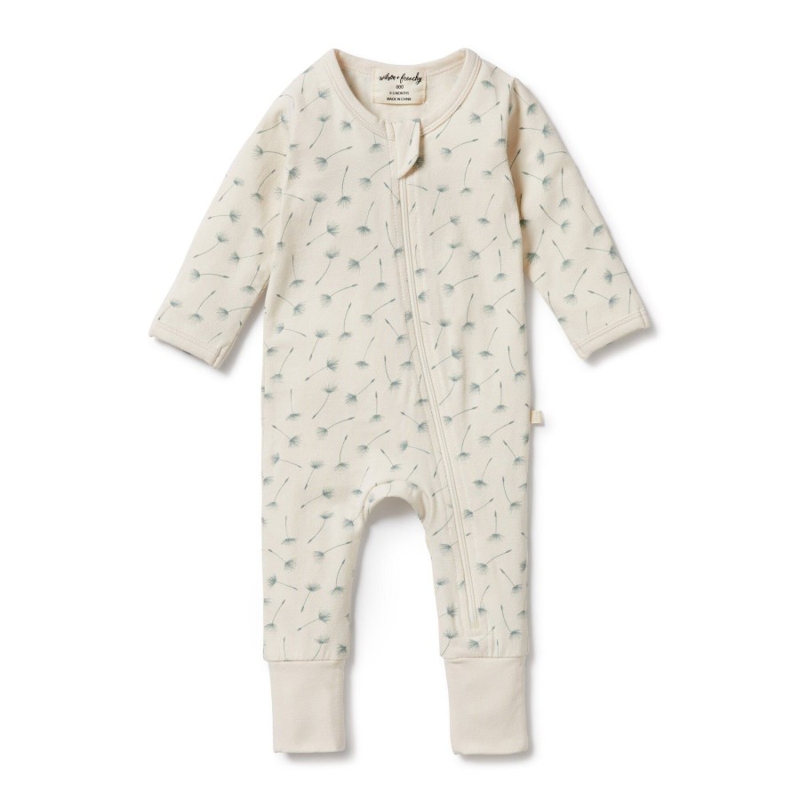 Babies Wilson & Frenchy Boys Clothes | Wilson & Frenchy Organic Zipsuit With Feet - Float Away