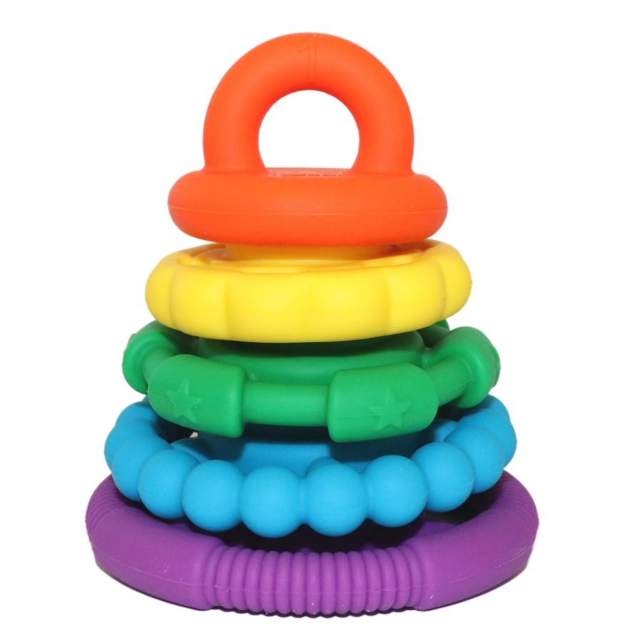 Books, Toys & Gifts JellyStone Teether Toys | Jellystone Rainbow Stacker Teether & Toy - Rainbow