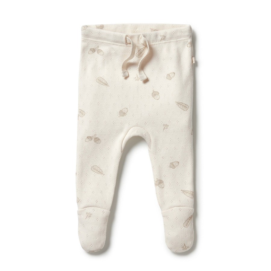 Babies Wilson & Frenchy Boys Clothes | Wilson + Frenchy Organic Pointelle Legging With Feet - Little Acorn