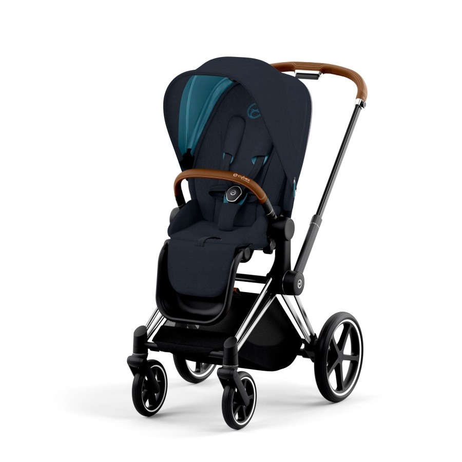 Going Places Cybex Seat Liners | Cybex Priam Pram 2022 Chrome + Midnight Blue