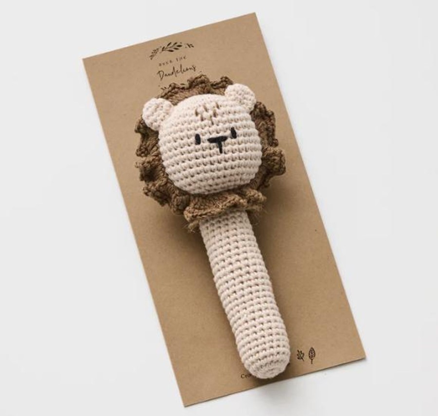 Books, Toys & Gifts Over the Dandelions Baby'S First Christmas | Over The Dandelions - Crochet Lion Rattle