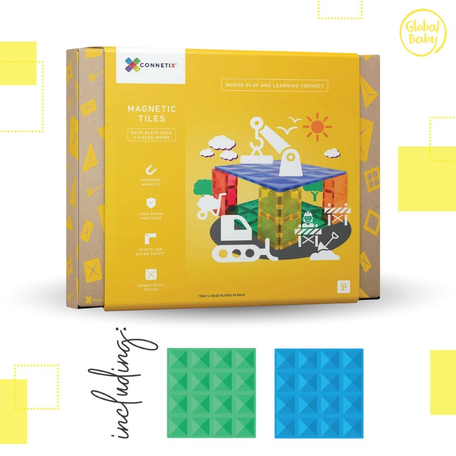 Books, Toys & Gifts Connetix Something You Want | Connetix Tiles - 2 Piece Base Plate Pack