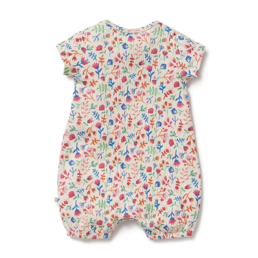 Books, Toys & Gifts Wilson & Frenchy Something To Wear | Wilson & Frenchy Crinkle Henley Playsuit - Tropical Garden