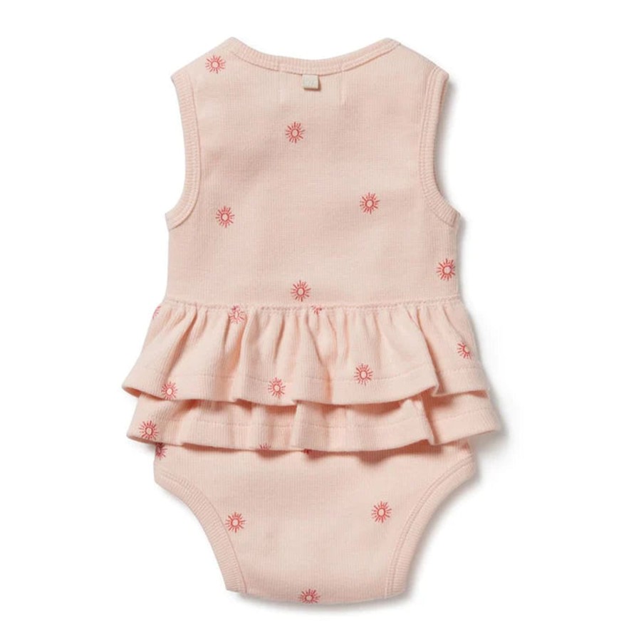 Babies Wilson & Frenchy Gender-Neutral Clothes | Wilson & Frenchy Organic Terry Ruffle Bodysuit - Petit Soleil