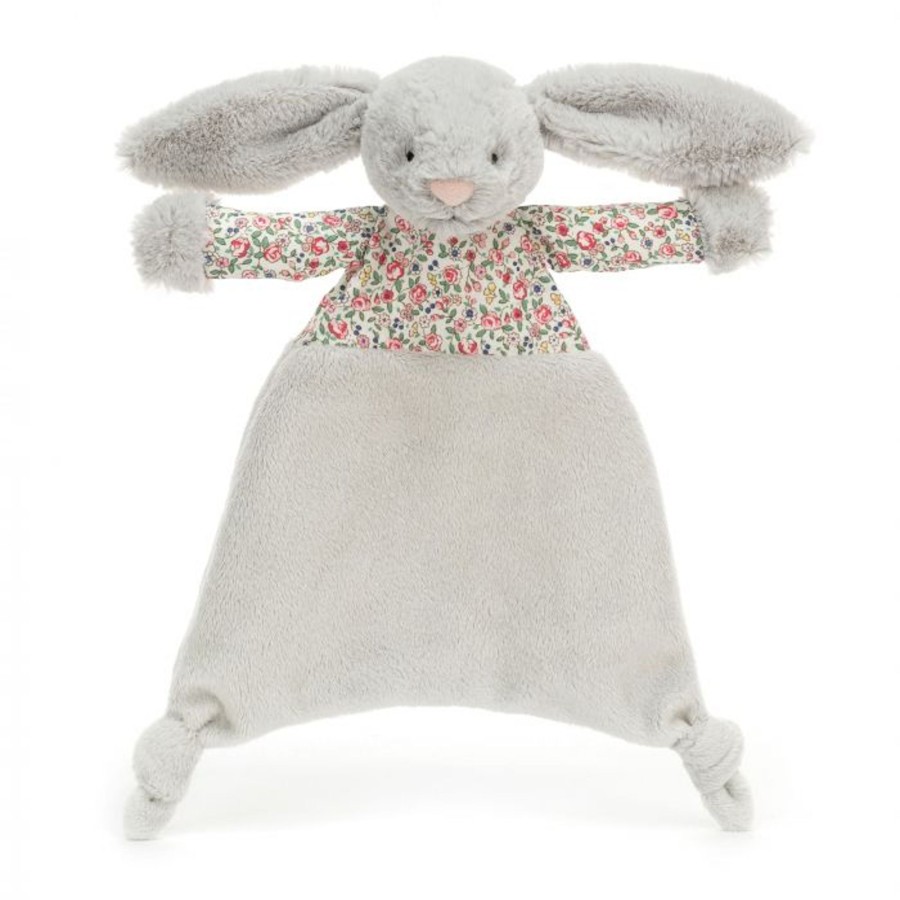 Books, Toys & Gifts Jellycat Gifts For Newborn Babies | Jellycat Bashful Blossom Silver Bunny Comforter