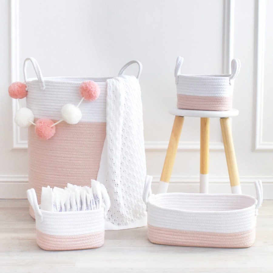 Books, Toys & Gifts Living Textiles Baby Shower Gifts | Living Textiles 3Pc Storage Set - Blush/White