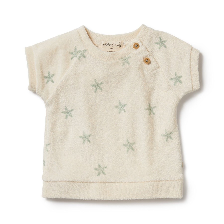 Babies Wilson & Frenchy Baby Clothes | Wilson & Frenchy Organic Terry Short Sleeve Sweat - Tiny Starfish