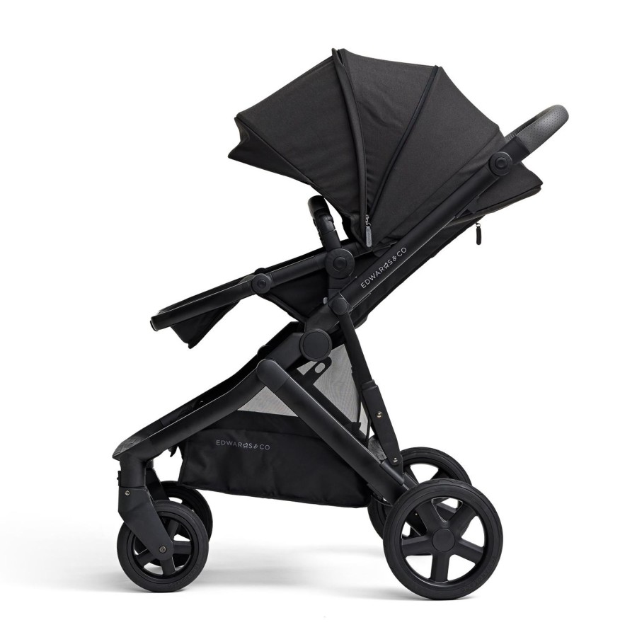 Going Places Edwards & Co Double Strollers | Edwards & Co Olive Single Stroller - Black Luxe