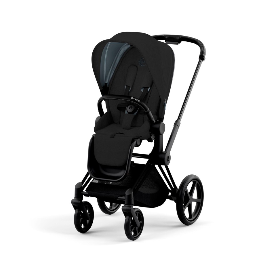 Going Places Cybex Seat Liners | Cybex Priam Pram 2022 Matt Black + Stardust Black