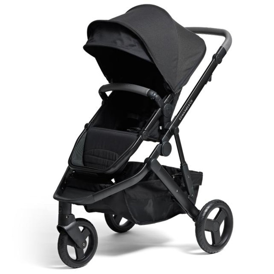 Going Places Edwards & Co Single Strollers | Edwards & Co Oscar M2 Stroller - Black Luxe