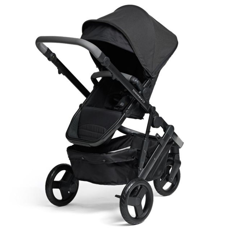 Going Places Edwards & Co Single Strollers | Edwards & Co Oscar M2 Stroller - Black Luxe