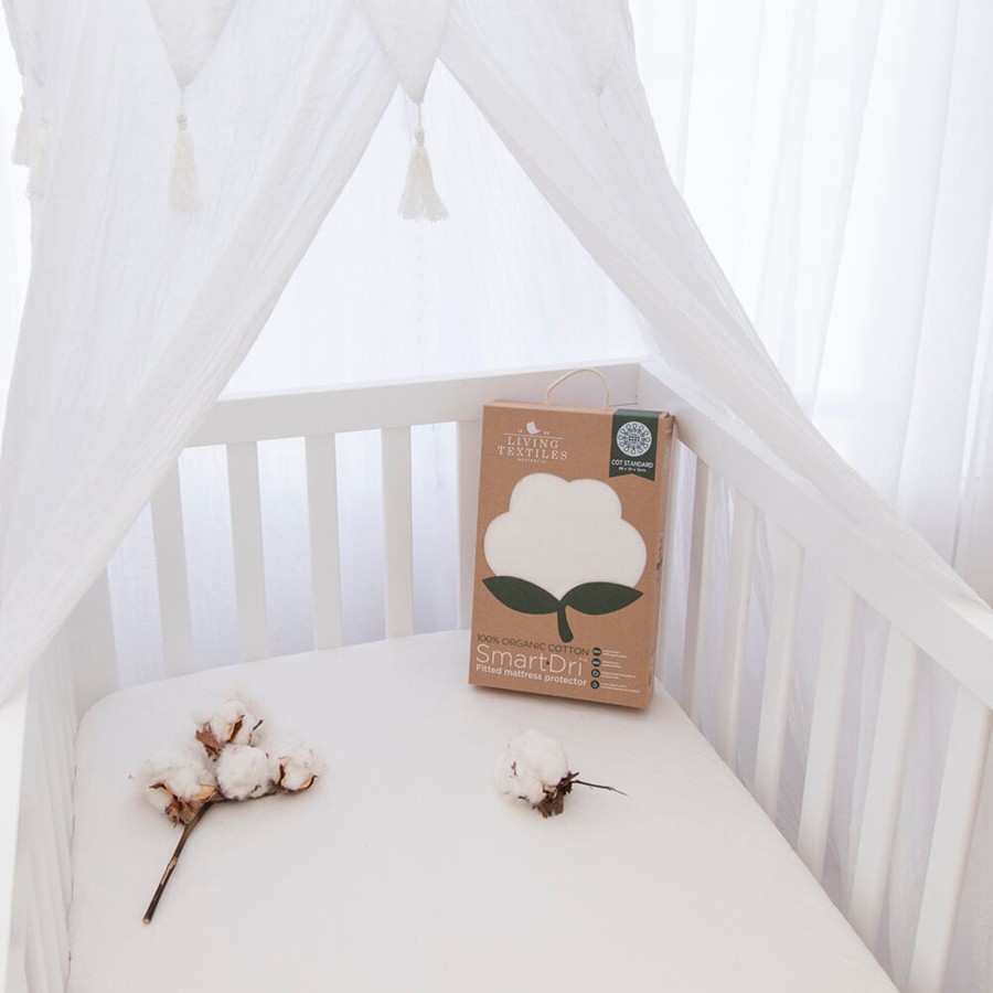 Babys Room Living Textiles Sheets And Blankets | Living Textiles Organic Smart-Dri Waterproof Mattress Protector - Standard Cot