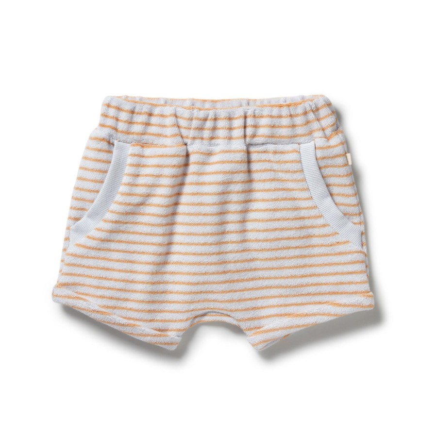 Books, Toys & Gifts Wilson & Frenchy Something To Wear | Wilson & Frenchy Organic Terry Slouch Short - Nutmeg Stripe