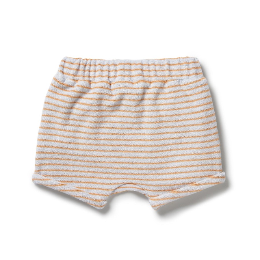 Books, Toys & Gifts Wilson & Frenchy Something To Wear | Wilson & Frenchy Organic Terry Slouch Short - Nutmeg Stripe