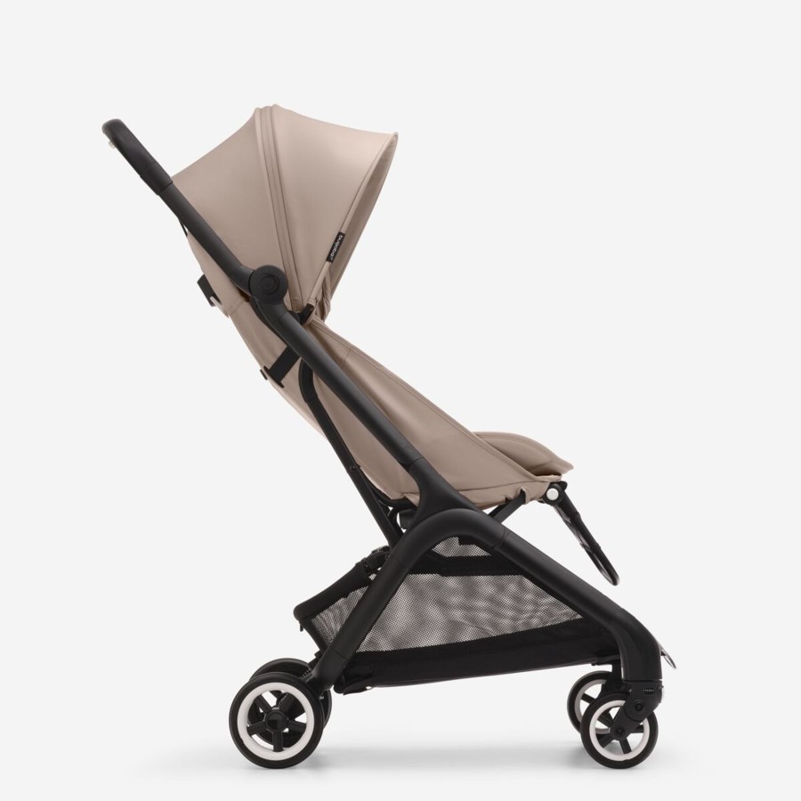 Going Places Bugaboo Seat Liners | Bugaboo Butterfly Complete Stroller - Black Base With Desert Taupe Fabric