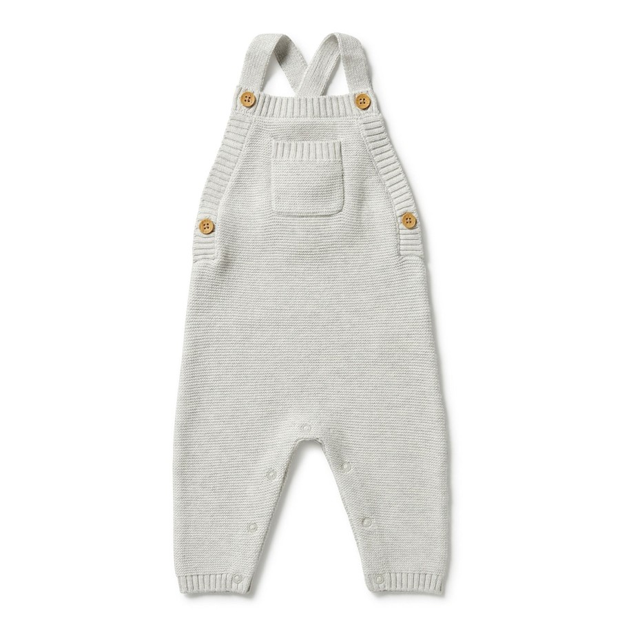 Babies Wilson & Frenchy Gender-Neutral Clothes | Wilson & Frenchy Knitted Overall - Grey Melange