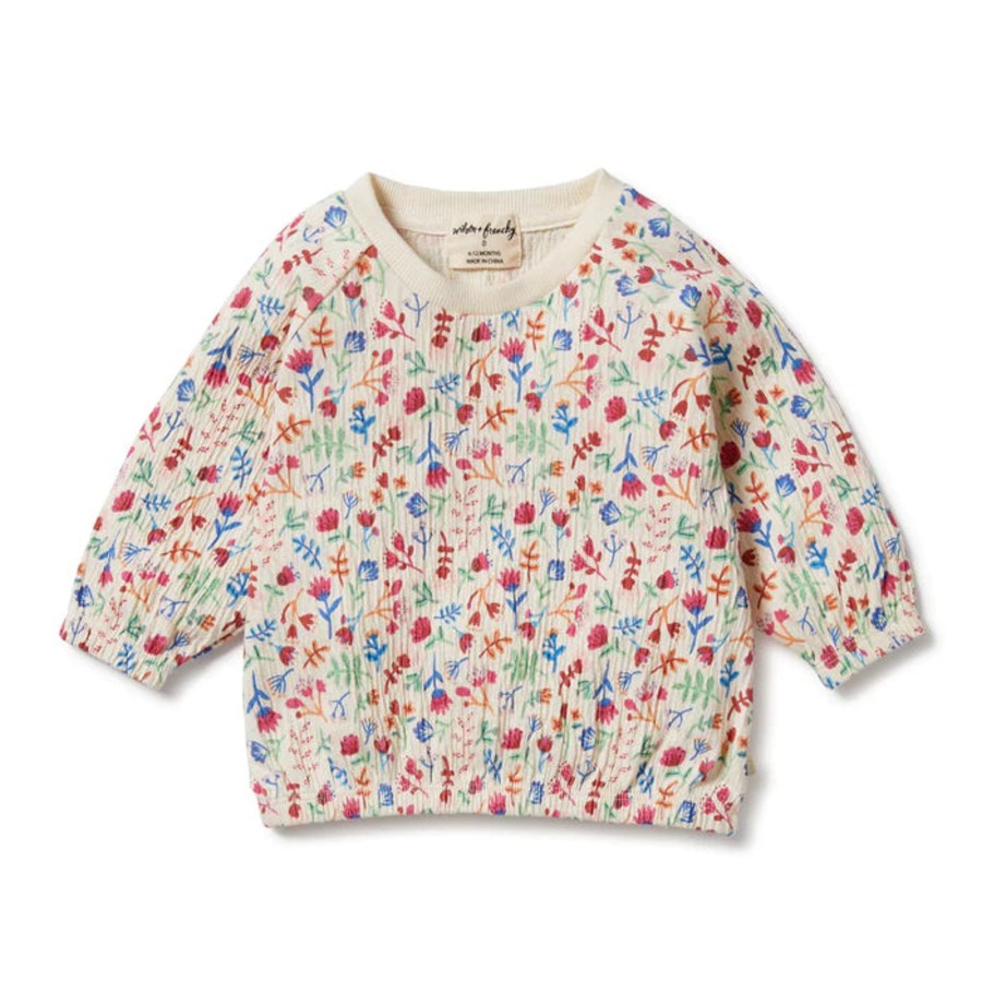 Babies Wilson & Frenchy Girls Clothes | Wilson & Frenchy Crinkle Sweat - Tropical Garden