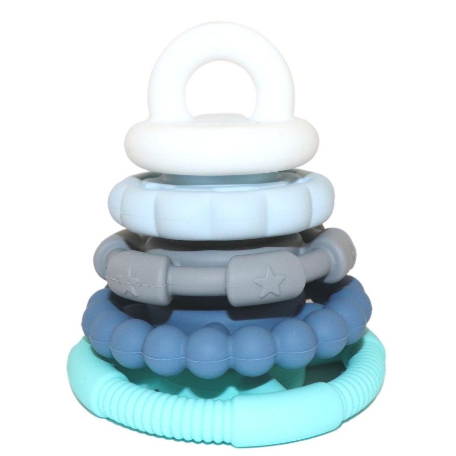 Books, Toys & Gifts JellyStone Gifts For Newborn Babies | Jellystone Rainbow Stacker Teether & Toy - Ocean