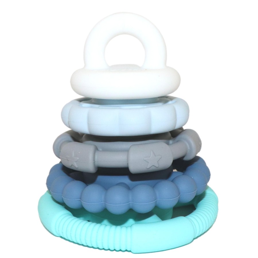 Books, Toys & Gifts JellyStone Toys For Babies | Jellystone Rainbow Stacker Teether & Toy - Ocean