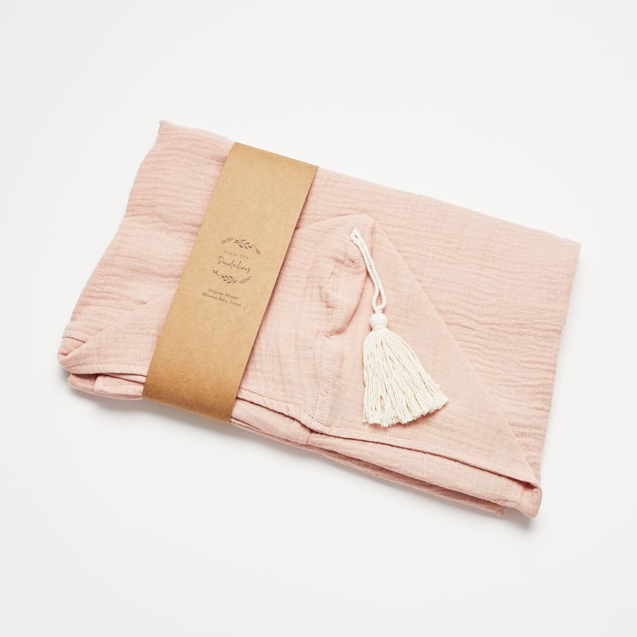 Babies Over the Dandelions Towels & Washcloths | Over The Dandelions Hooded Towel - Blush