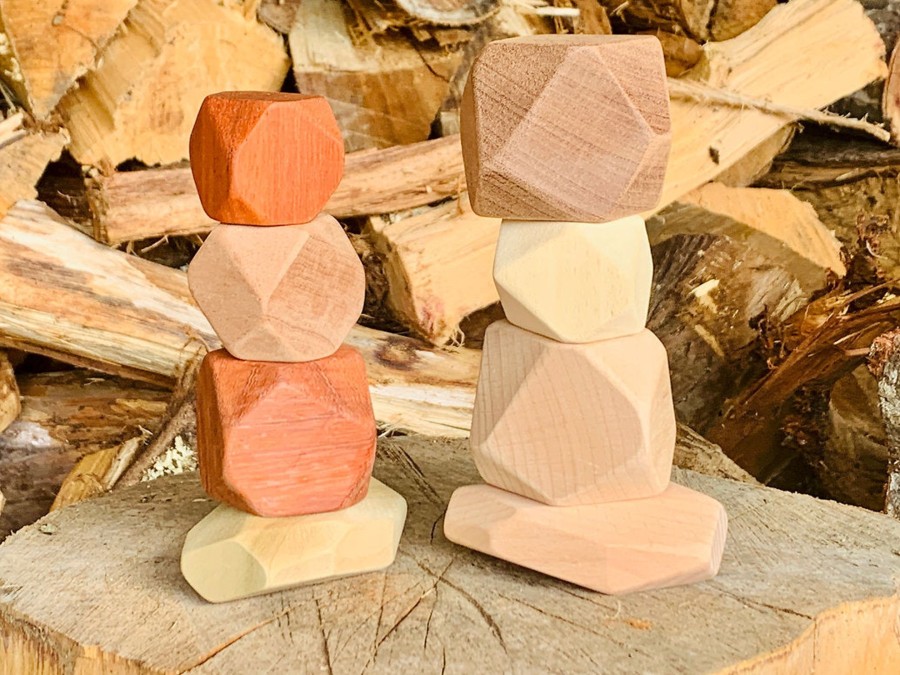 Books, Toys & Gifts Discoveroo Stocking Fillers | Discoveroo Exotic Woods Stacking Stones