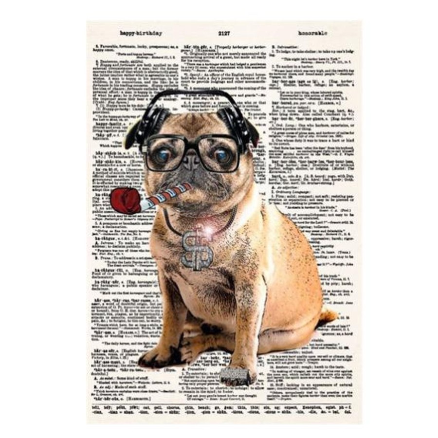 Books, Toys & Gifts Live Wires New Zealand LTD Cards | Art Press - Pug Dmc - Birthday Card