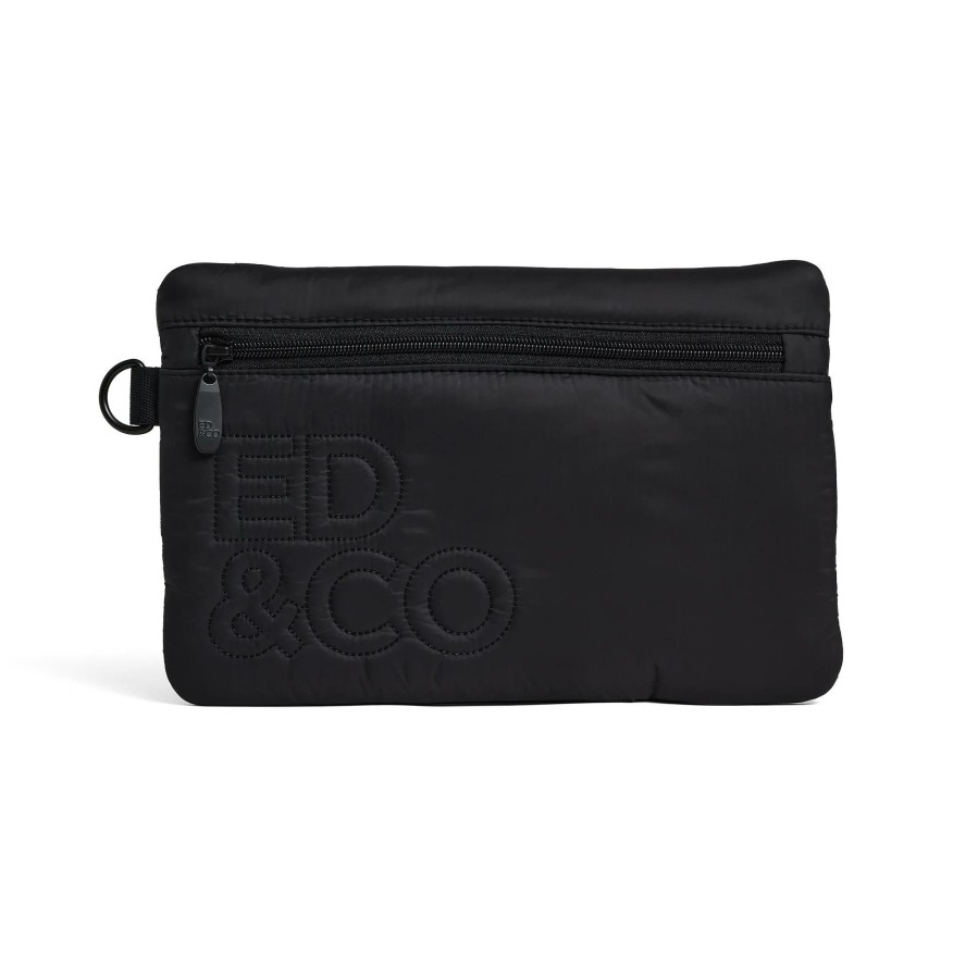 Babies Ed & Company Nappy Bags | Ed & Company Classy Clutch- Black Taffeta