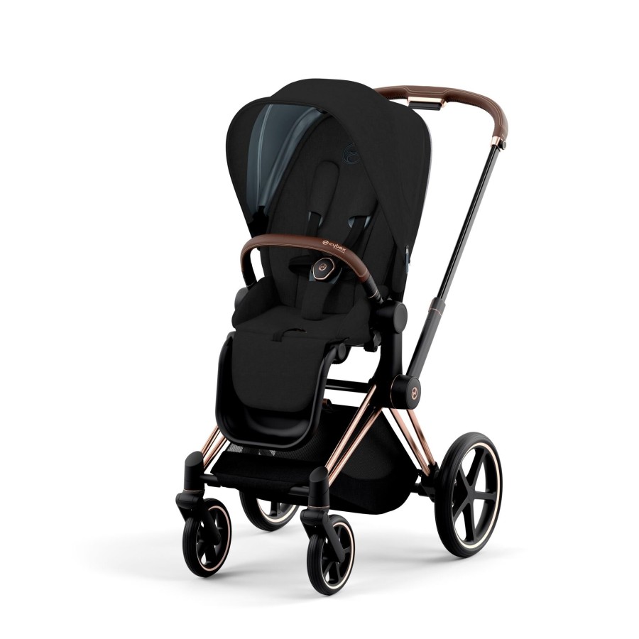 Going Places Cybex Single Strollers | Cybex Priam Pram 2022 Rose Gold + Stardust Black