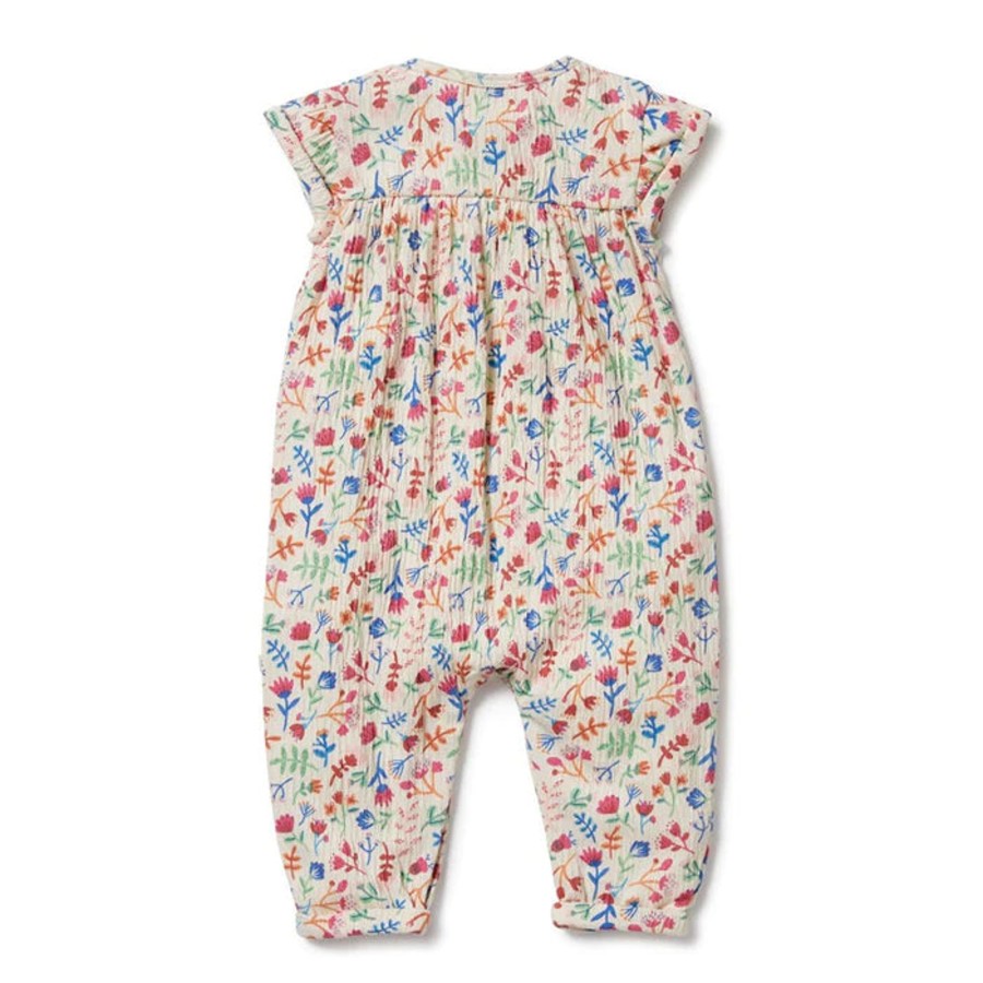 Babies Wilson & Frenchy Girls Clothes | Wilson & Frenchy Crinkle Jumpsuit - Tropical Garden