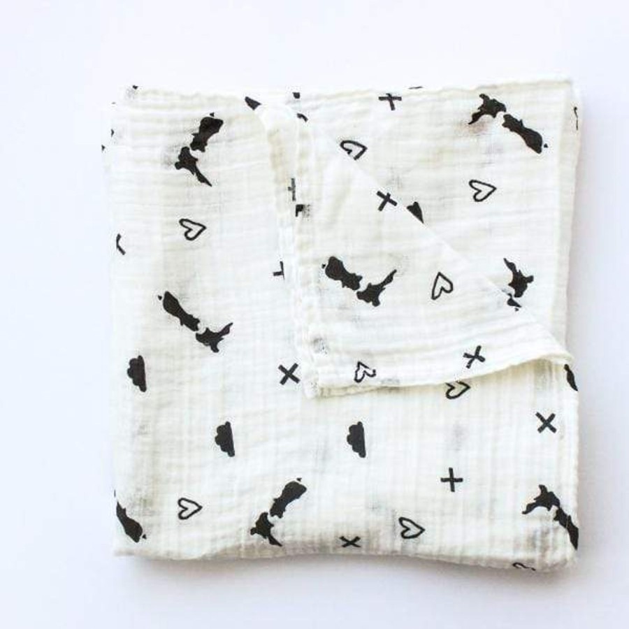 Books, Toys & Gifts From NZ with Love New Zealand Gifts | From Nz With Love - Muslin Wrap Black & White