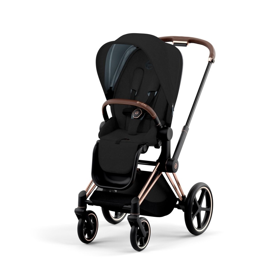 Going Places Cybex Seat Liners | Cybex Priam Pram 2022 Rose Gold + Stardust Black