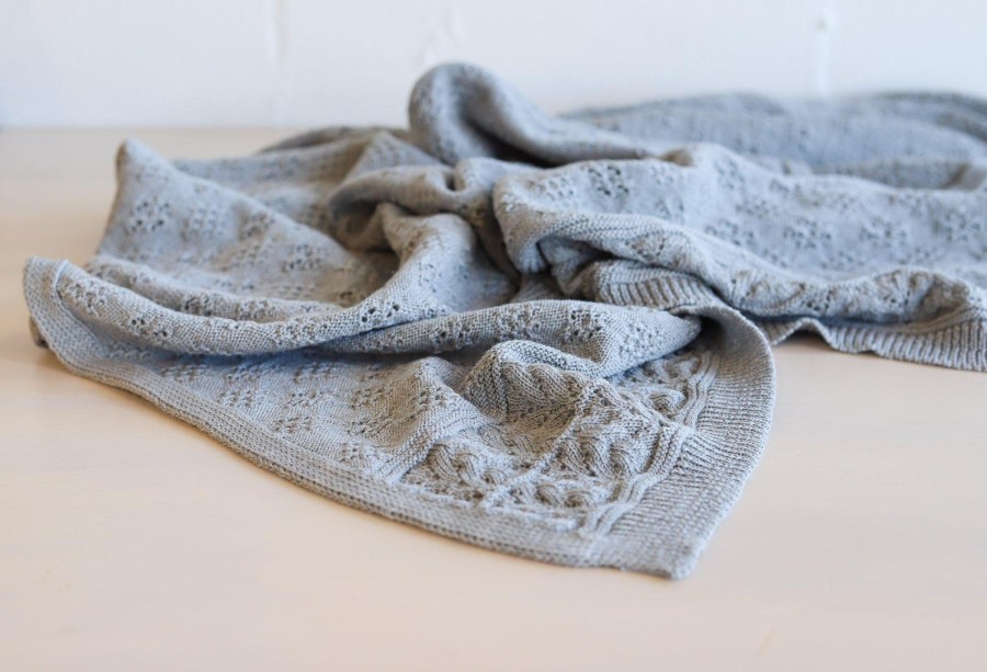 Books, Toys & Gifts Heirloom Baby Blankets | Heirloom Baby Vintage Inspired Merino Baby Shawl - Cygnet Grey