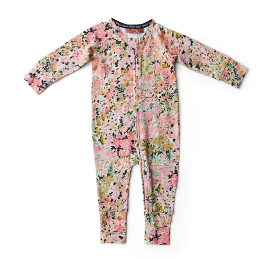 Babies Kip&Co Boys Clothes | Kip & Co You'Re Beautiful Organic Long Sleeve Zip Romper